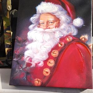 GreatBIGCanvas "Santa Portrait" by Susan Comish Christmas Canvas Wall Art - 16 x